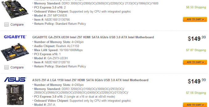 Z97 Motherboards Listed: Now in USA, Taiwan, and EU