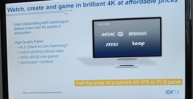 IDF 2014: Affordable 4K Panels and AIOs