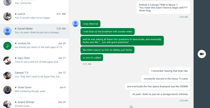 Google Updates Hangouts For iOS With A New Interface