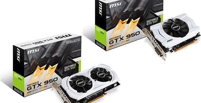 MSI Introduces two new GTX 950 2GB GPUs with 75W TDP: the OCV2 and OCV3