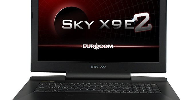 Eurocom Sky E9E2 Laptop: Intel Core i7, Two NVIDIA GeForce GTX 1080/1070 GPUs in SLI, Optional 120 Hz Display Panel