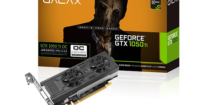 GALAX Launches Low Profile GeForce GTX 1050 OC and 1050 Ti OC