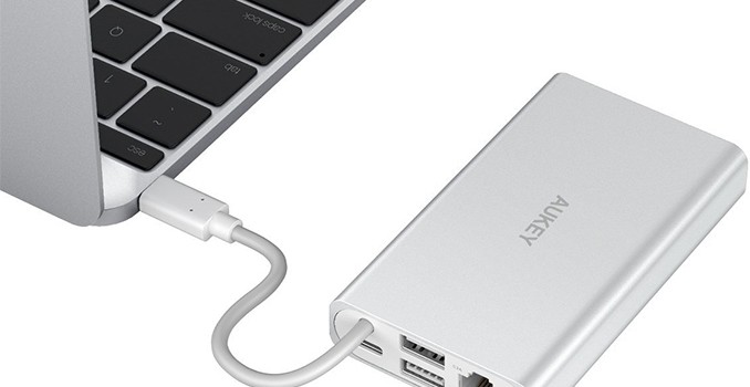 AUKEY’s CB-C55 USB-C Hub Now on Sale: Macbook Port Expander with Power and Ethernet