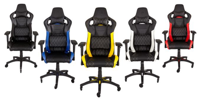Corsair Unveils T1 RACE Gaming Chair: Five Colors, $350