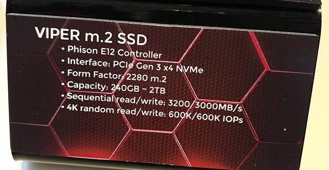 Patriot Demos Viper M.2 SSDs with Phison E12, Up to 2 TB