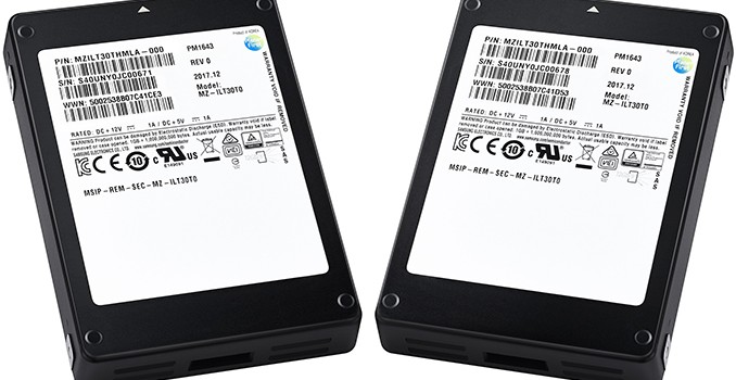 Samsung 30.72 TB SSDs: Mass Production of PM1643 Begins