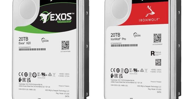 Seagate Exos X20 and IronWolf Pro 20TB Expand Retail 20TB HDD Options