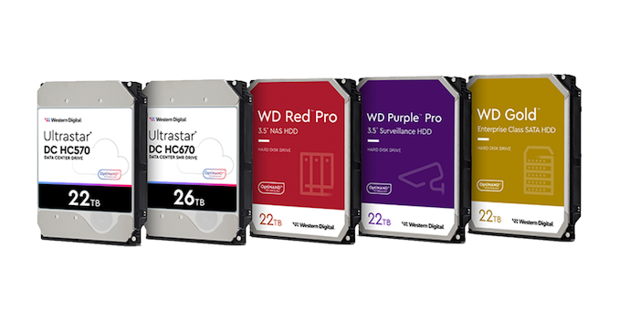 Western Digital Announces 22TB CMR and 26TB SMR HDDs: 10 Platters plus ePMR