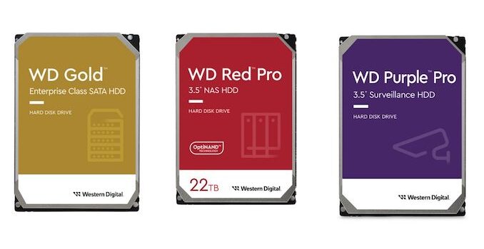 Western Digital 22TB WD Gold, Red Pro, and Purple HDDs Hit Retail
