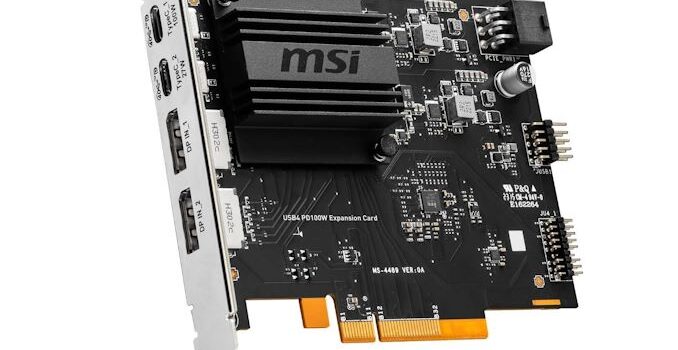 MSI Intros USB4 PCIe Expansion Card with 100W Power Delivery