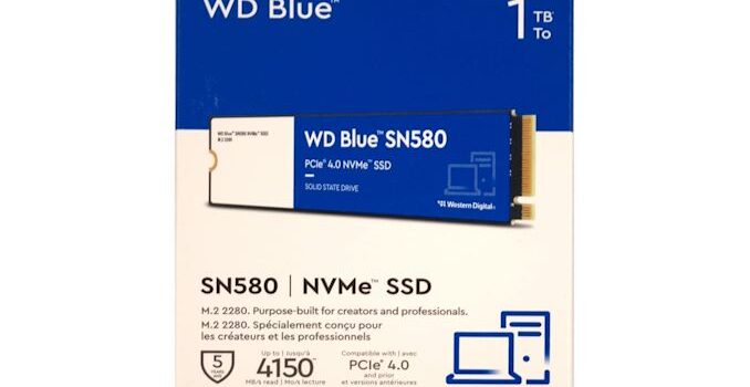 Western Digital Updates WD Blue Series with SN580 DRAM-less Gen4 NVMe SSD