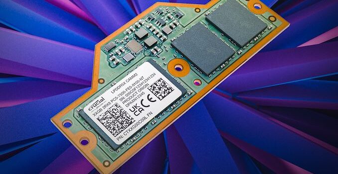 Micron Ships Crucial-Branded LPCAMM2 Memory Modules: 64GB of LPDDR5X For $330